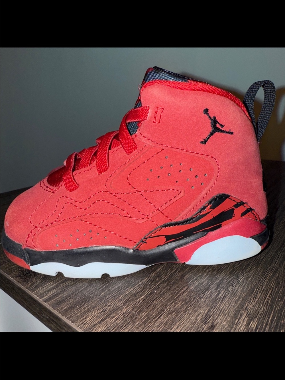 Air Jordan Kids' Red Suede High-Top Sneakers 6c